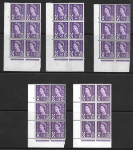 Sg XS2a - XS8b 3d Scotland all with constant listed varieties UNMOUNTED MINT 