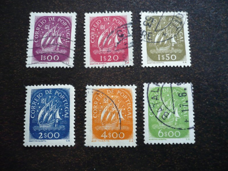 Stamps - Portugal - Scott# 703-705, 707-709 - Used Part Set of 6 Stamps