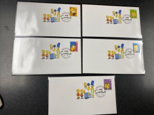 FDC 4399- 4403 Simpsons 44C First Day Of Issue ( 5 Covers )