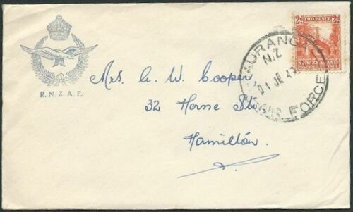 NEW ZEALAND 1943 cover TAURANGA AIR FORCE cds, scarce......................42128 