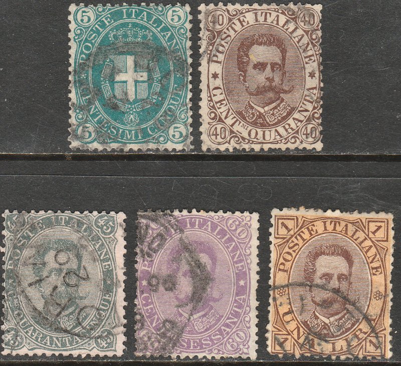 Italy 52-56, SHORT SET. USED. F-VF. (41)