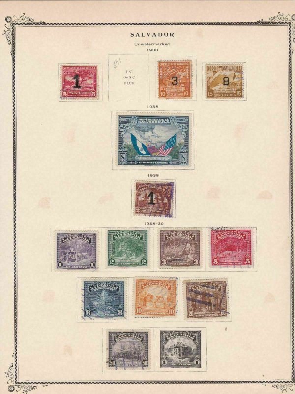 salvador stamps page ref 17169