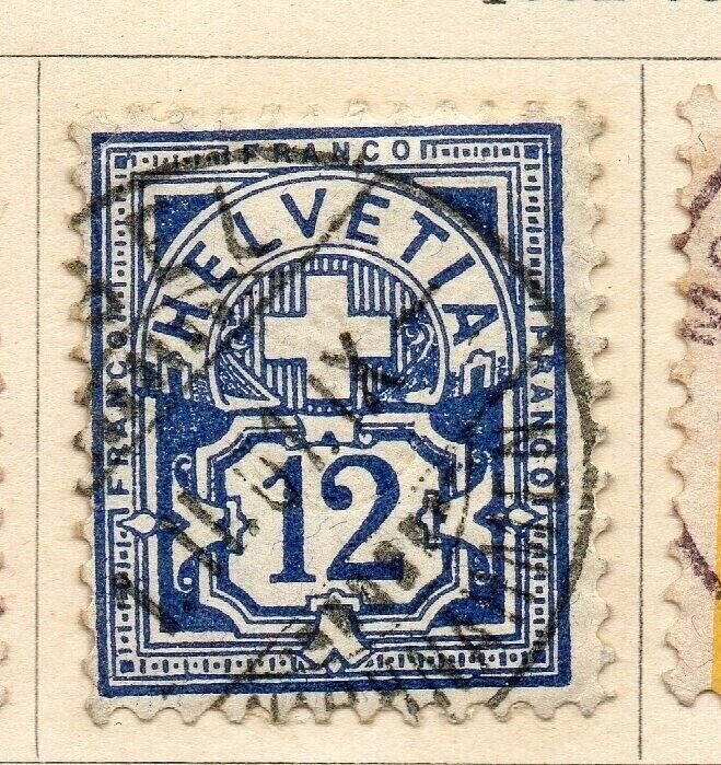 Switzerland 1882-98 Early Issue Fine Used 12c. 321727