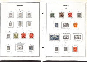 Canada Stamp Collection on 100 Harris Pages to 1984