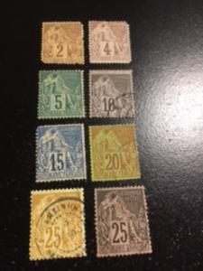 French Colonies sc 47-54 MH+U