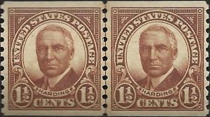 # 686 MINT NEVER HINGED BROWN WARREN G. HARDING