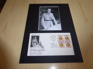 Mannerheim photograph and 1960 USA FDC mount matte size A4