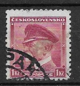 CZECHOSLOVAKIA - PRESIDENT MASARYK - 1935 - Used - 1 Kz -