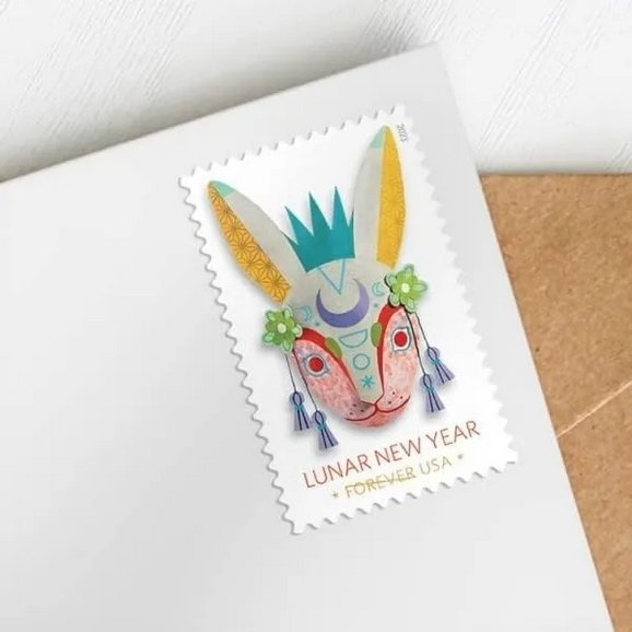 forever stamps  Year of The Rabbit, 5 Sheets  100 PCS