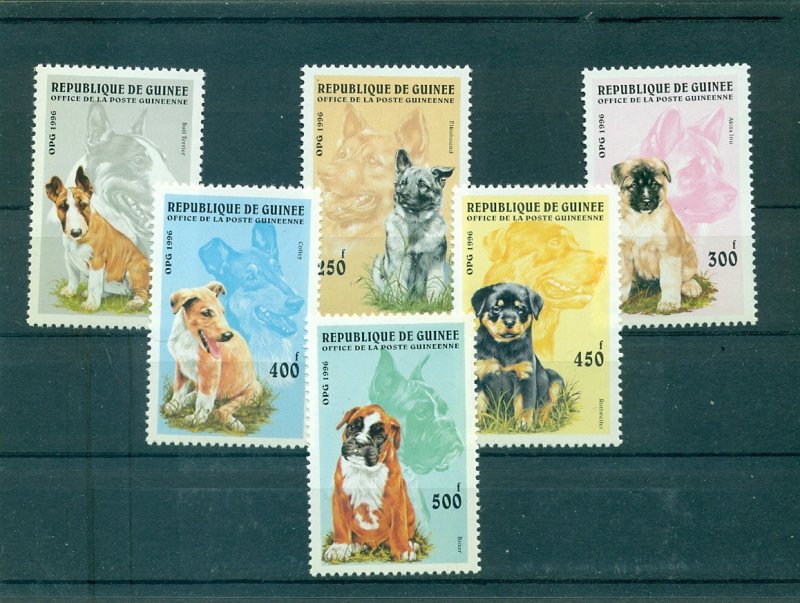 Guinea - Sc# 1340-5. 1996 Dogs. MNH $8.05.