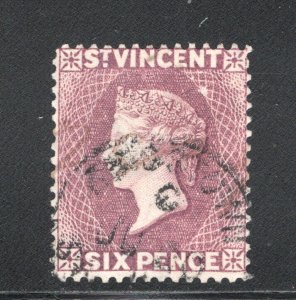 St. Vincent, Scott #51   VF, Used, 6p violet, CV $225.00  ...... 6050032