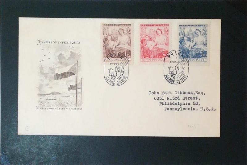 Czechoslovakia 1948 V Praze Series First Day Cover - Z3498