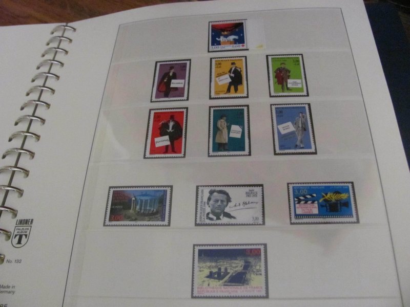 FRANCE MNH 1994-2000 LINDNER ALBUM COMPLETE W/SS &  BOOKLETS (95)