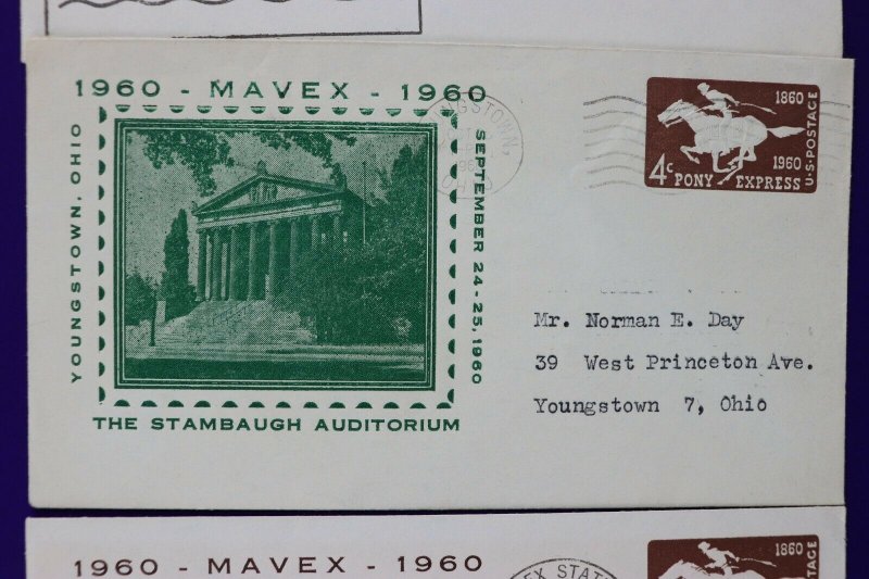 MAVEX Sta Youngstown OH 1960 Stambaugh Auditorium Philatelic Expo Cachet Cover