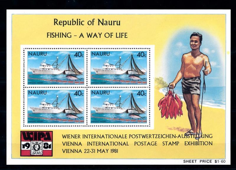 [49335] Nauru 1981 Fishing boats MNH Sheet