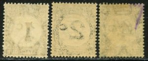 BR. HONDURAS Sc#J1-J3 SGD1-D3 1923-56 Postage Dues Complete Mint LH & Used