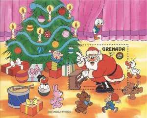 Grenada - 1986 Disney Christmas with Dewey Duck - Souvenir Sheet - Scott #1415