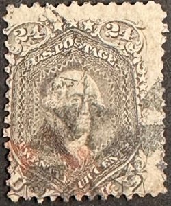 US #78 Used - 24c George Washington 1863 SCV~$400 [$095]