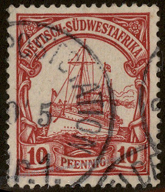 Germany SW Africa DSWA Herero War Used Feldpost Nr 1 Small Yacht Stamp 76964