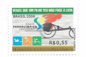 BRAZIL 2006 BRAZILIAN PARALYMPIC COMMITTEE SPORT HOMAGE TO ATHLETES MINT NH
