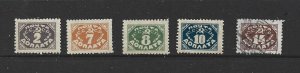 RUSSIA - 1925 POSTAGE DUES SHORT SET - SCOTT J12 TO J17 - USED - SEE NOTE