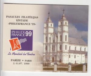 LATVIA, Booklet, 1999 PhilexFrance, 15s. x 6