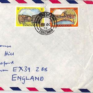 BT277 1978 Tanzania *Tabora* Commercial Air Mail Cover {samwells}PTS