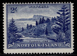 AUSTRALIA - Norfolk Island QEII SG12a, 2s deep blue, M MINT. Cat £16.