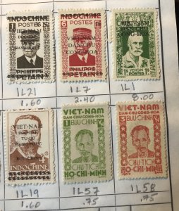 VIET MINH Lot of 11 1945-46 issues SCV $27