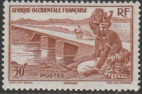 French West Africa, #37 Unused From 1947