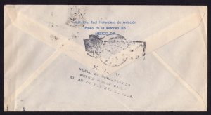 MEXICO - 1952 KLM FLIGHT MEXICO to AMSTERDAM (Netherlands ) FIRST FLIGHT COVER