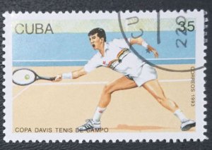 CUBA Sc# 3481  DAVIS CUP TENNIS sports 35c  1993  used / cto