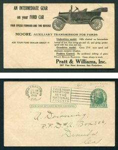 1919 Pratt & Williams Transmissions San Francisco, California Early Automotive!