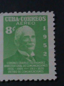 ​CUBA 1952 SC#487-COL. CHARLES HERNANDEZ Y. SANDRINO MNH-VF-72 YEARS OLD STAMP