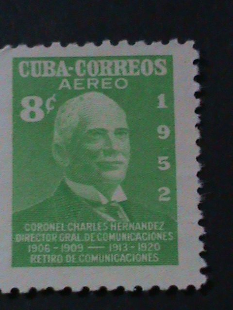 ​CUBA 1952 SC#487-COL. CHARLES HERNANDEZ Y. SANDRINO MNH-VF-72 YEARS OLD STAMP