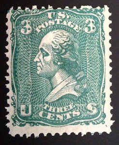 Scott #79-E25k - 3c Green - Lithographic Essay - OG - Grill Points Down