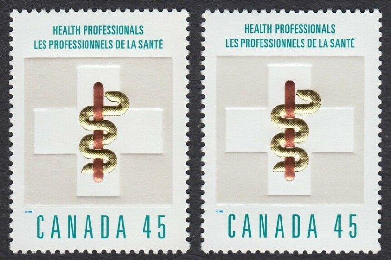 Variety = pair of BRIGHT and DULL Phosphor Canada 1998 #1735i #1735 MNH [ec341]