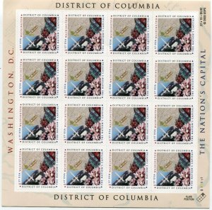 USA #3813 DISTRICT OF COLUMBIA 37c Pane of 16 Stamps Postage Sheet 2003 Mint NH