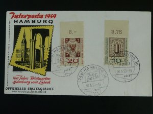 philatelic exposition Interposta 1959 Hamburg FDC Germany 83240
