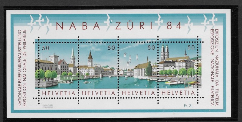 Switzerland 749  1984  S/S  VF NH