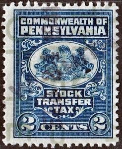 Pennsylvania 2¢ Stock Transfer Stamp (Used)