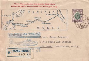 1937, 1st Clipper Flt., Hong Kong to VF-5, NAS San Diego, CA, See Remark (42933)