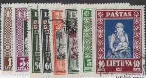 Lithuania Sc #277c-277k  set of 8 used VF