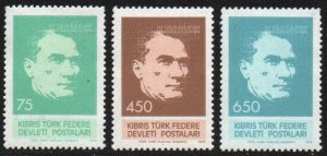 Turkish Republic of Northern Cyprus Sc #63-65 MNH