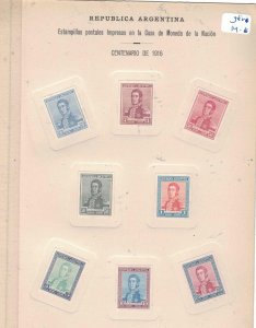 Argentina 1916 Centennial 20c - 20P 8 die proofs MNG (6gkv)