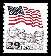 PCBstamps   US #2523 29c Flag over MT. Rushmore, coil, MNH, (5)