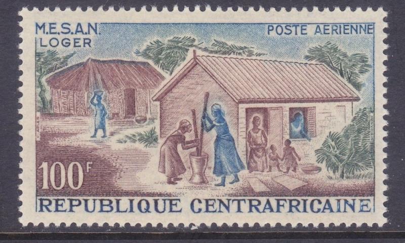 Central African Republic C30 MNH 1965 MESAN New Home in Village Airmail Issue