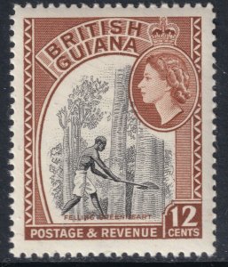 Sc# 260 British Guiana 12¢ QE portrait type issue MNH CV: $1.40