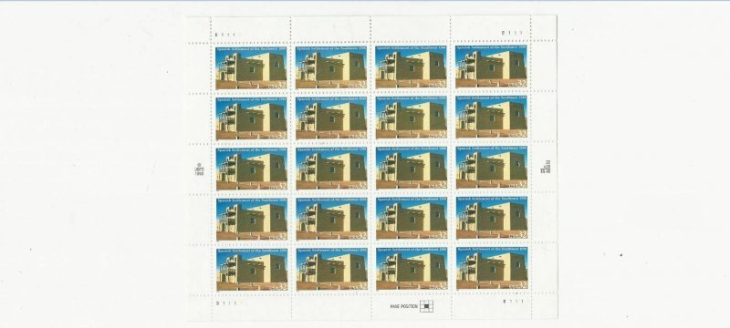  US Stamps/Postage/Sheets Sc #3220 Spanish Settlement MNH F-VF OG FV 6.40