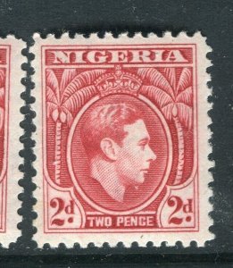 NIGERIA; 1938 early GVI portrait issue fine Mint hinged Shade of 2d. value